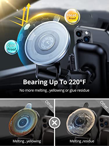 Sounce Universal Phone Mount for Car [Solid & Durable] Car Mobile Phone Holder Mount for Dashboard 360° Rotational, Strong Suction Cup, Compatible with 4 to 7-inch Devices