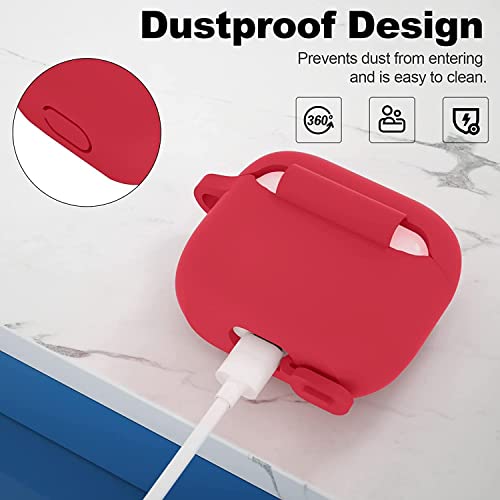 Sounce Air Pods 3 Case Cover with Keychain Neck, Protective Silicone Case Skin Compatible with Air Pods 3rd Generation (2021 Released), Shockproof, Supports Wireless Charging