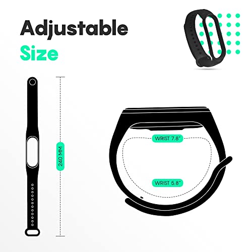 Sounce Adjustable Band Strap Compatible for Xiaomi Mi Band 5/ Mi Band 6 (Not Compatible with Mi Band 3/4)