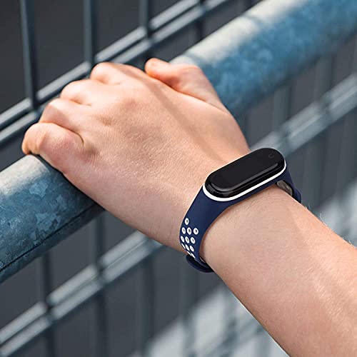 Sounce Blue and Green Adjustable Strap Combo for Xiaomi Mi Band 3/ Mi Band 4