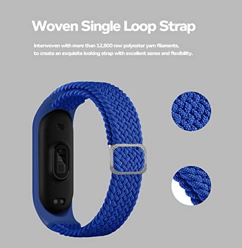 Sounce Cotton Adjustable Xiaomi Mi Band 3/ Mi Band 4/ Mi Band 5 & Mi Band 6 Watch Strap Band Bracelet (Not Compatible with Mi Band 1/2)