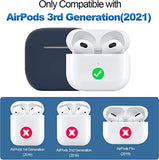 Sounce Air Pods 3 Case Cover with Keychain Neck, Protective Silicone Case Skin Compatible with Air Pods 3rd Generation (2021 Released), Shockproof, Supports Wireless Charging