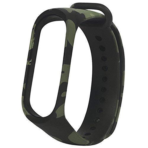 Sounce Blue & Green Camo Adjustable Watch Strap Combo for Xiaomi Mi Band 3/ Mi Band 4