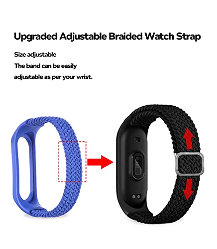 Sounce Cotton Adjustable Xiaomi Mi Band 3/ Mi Band 4/ Mi Band 5 & Mi Band 6 Watch Strap Band Bracelet (Not Compatible with Mi Band 1/2)