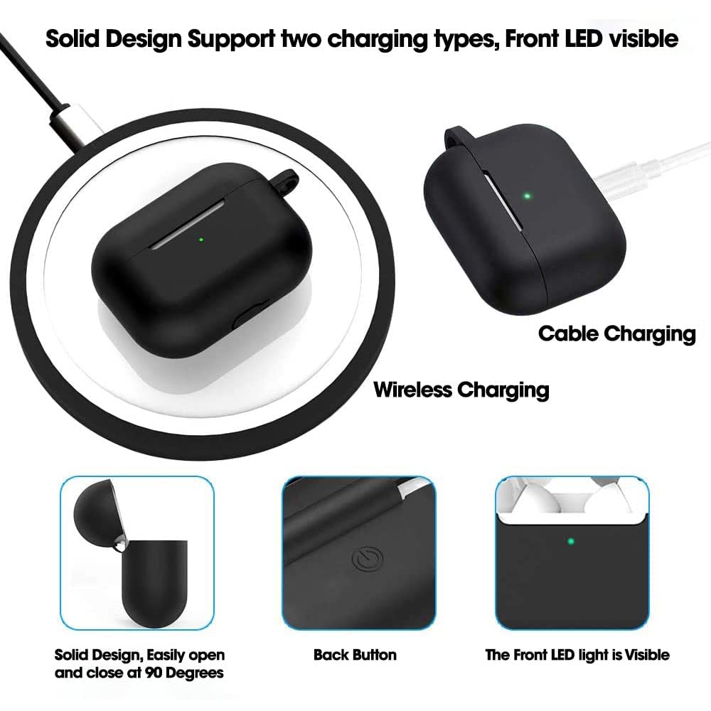 thumbnail image 2 of Soter Ultra Slim Silicone Case For AirPods 1 & 2 Charging Case - With Keychain & Protective Skin 2 of 5