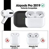 Sounce Premium Silicone Soft Case with Keychain Compatible with AirPods Pro, [5-in-1 Set Sleeve Skin Cover with Anti Lost Strap + Keychain + Earplug + Strap Holder] [AirPods Pro Not Included]