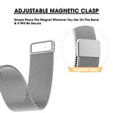 Sounce Stainless Steel Magnetic Strap Compatible with Mi Band 3 / Mi Band 4 / Mi Band 5 & Mi Band 6- Premium Mesh