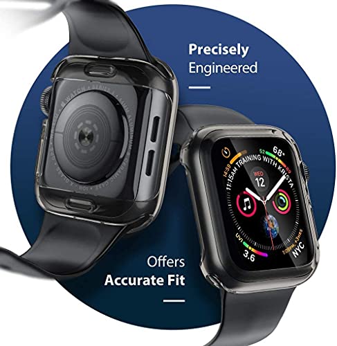 Sounce Protective Case Compatible Apple Watch Series 7 (45mm)/ Series 6 / Series 5 / Series 4 / SE Screen Protector 44mm, Overall Protective Case TPU HD Clear Ultra-Thin Cover