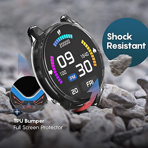 Sounce Watch Case Compatible for Fire-Boltt Phoenix Tempered Glass Screen Protector,HD Clear Touch Sensitive Ultra Thin PET Protective Cover