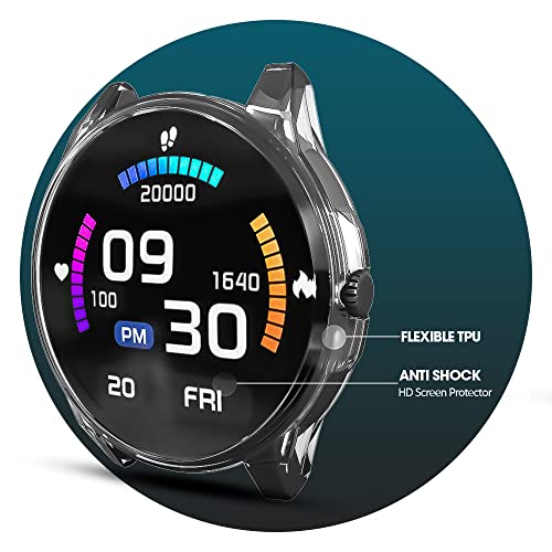 Sounce Watch Case Compatible for Fire-Boltt Phoenix Tempered Glass Screen Protector,HD Clear Touch Sensitive Ultra Thin PET Protective Cover
