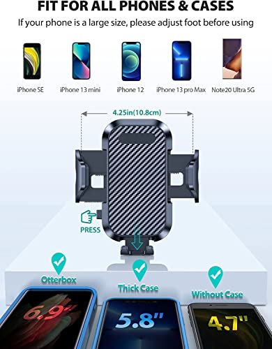 Sounce Universal Phone Mount for Car [Solid & Durable] Car Mobile Phone Holder Mount for Dashboard 360° Rotational, Strong Suction Cup, Compatible with 4 to 7-inch Devices
