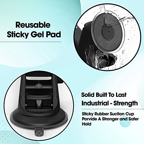 Sounce Car Phone Mount Magnetic, Car Dashboard, Windshield, and Air Vent Mount, Phone Holder, Universal Magnetic Phone Car Mount with Powerful Suction Cup Built-in Strong 6 Magnets for all Cell Phones