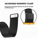 Sounce Stainless Steel Magnetic Strap Compatible with Mi Band 3 / Mi Band 4 / Mi Band 5 & Mi Band 6- Premium Mesh