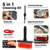 Sounce Cleaning Soft Brush Keyboard Cleaner 5-in-1 Multi-Function Computer Cleaning Tools Kit Corner Gap Duster Keycap Puller for Bluetooth Earphones Lego Laptop AirPods Pro Camera Lens