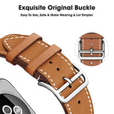 Sounce Compatible for i Watch Band 38mm 40mm 42mm 44mm Adjustable PU Leather Wristband Loop for Watch Series 6/5/4/3/2/1, SE