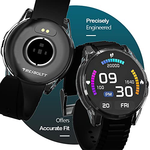 Sounce Watch Case Compatible for Fire-Boltt Phoenix Tempered Glass Screen Protector,HD Clear Touch Sensitive Ultra Thin PET Protective Cover
