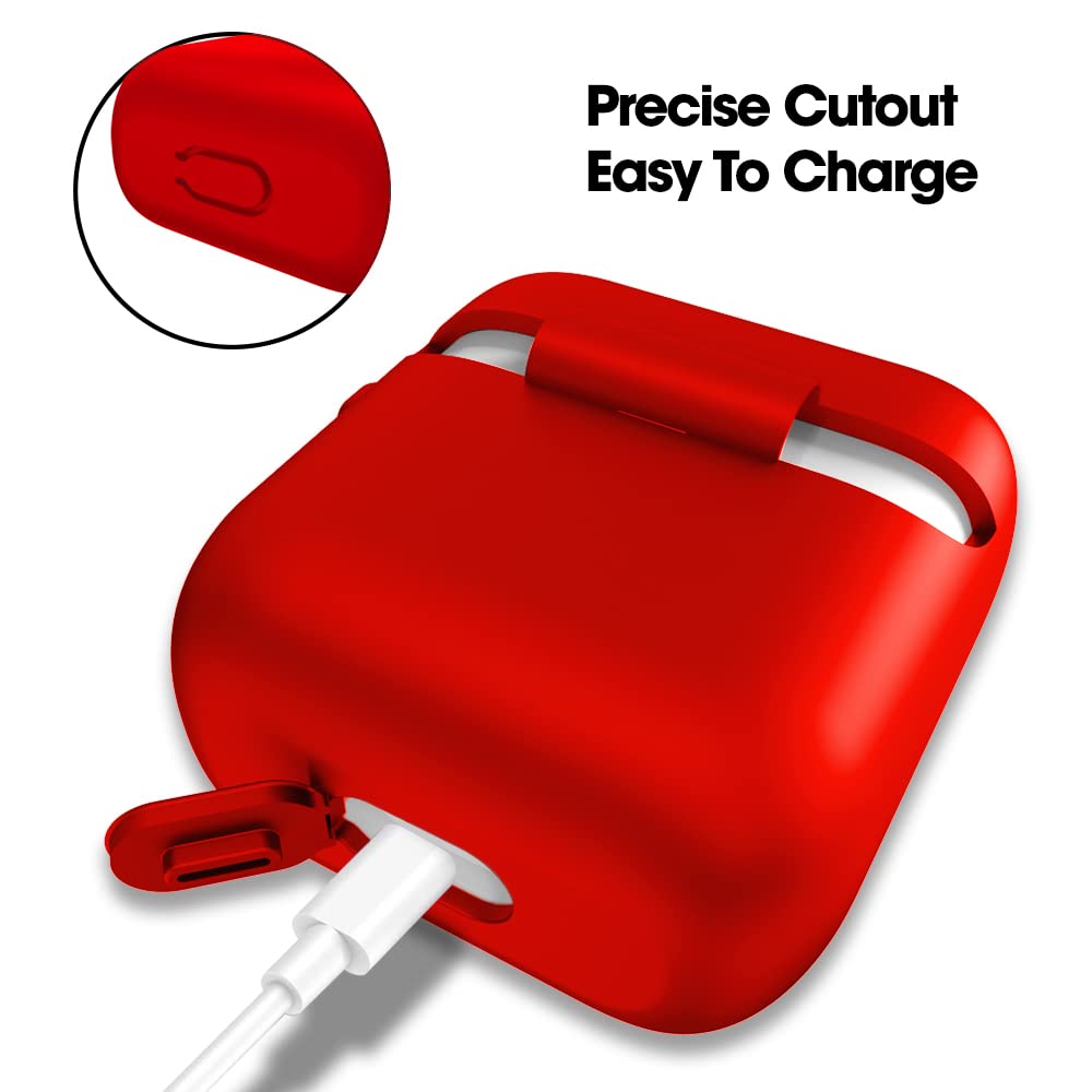 Sounce Compatible with Boat Airdopes 141, Soft Silicone Skin Case Cover Shock-Absorbing Protective Case with Keychain [Front LED Visible]