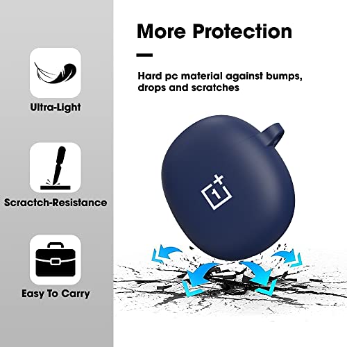 Sounce Earphone Case Cover Compatible with OnePlus Nord Buds CE, Soft Silicone Skin Case Cover Shock-Absorbing Protective Case with Keychain [Front LED Visible]