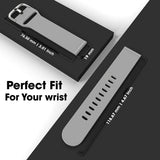 Sounce Silicone 22mm Replacement Band Strap with Metal Buckle Compatible with Boat Xtend, ColorFit Ultra/Ultra 2, Pro 3 Smart Watch & All Watches