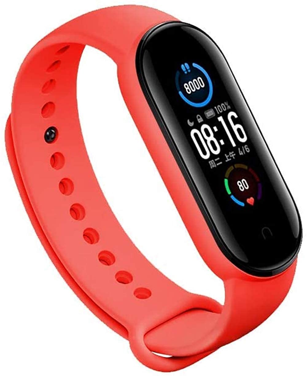 Sounce Adjustable Xiaomi Mi Band 5 & Mi Band 6 Watch Strap Silicone Adjustable - Set of 5