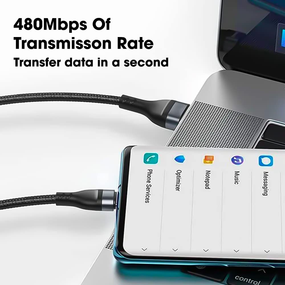 Sounce 3-in-1 USB Charging Cable | 100W / 6A Fast Charger Cord with Type-C, Micro USB & Lightning Connectors | Nylon Braided, 1.2m (4 ft) – Universal for Phones, Tablets & More