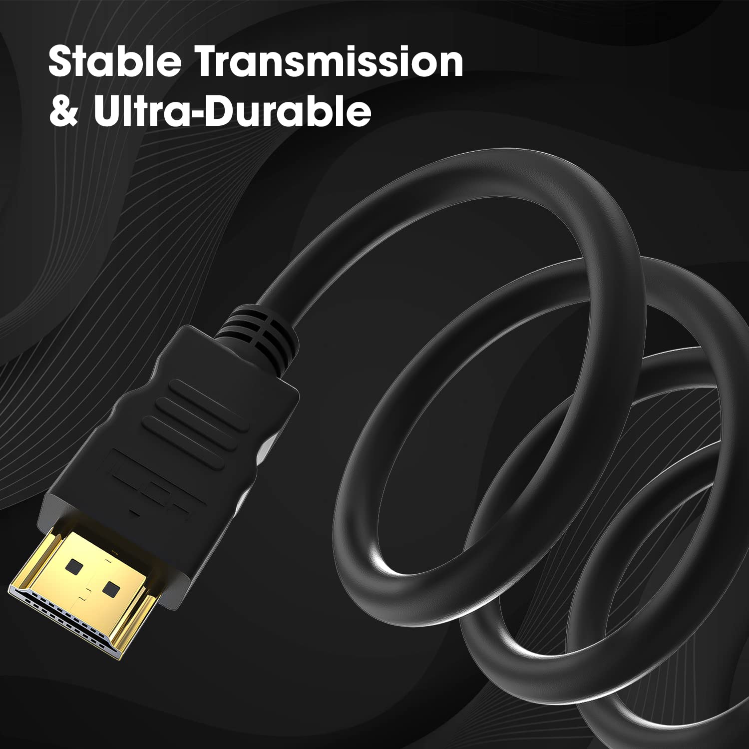 Sounce 1.5 Meter HDMI 2.1 Cable | 64Gbps, 4K@120Hz, 1080p@240Hz | ARC Enabled, Gold-Plated, Durable Build – Black (Pack of 1)