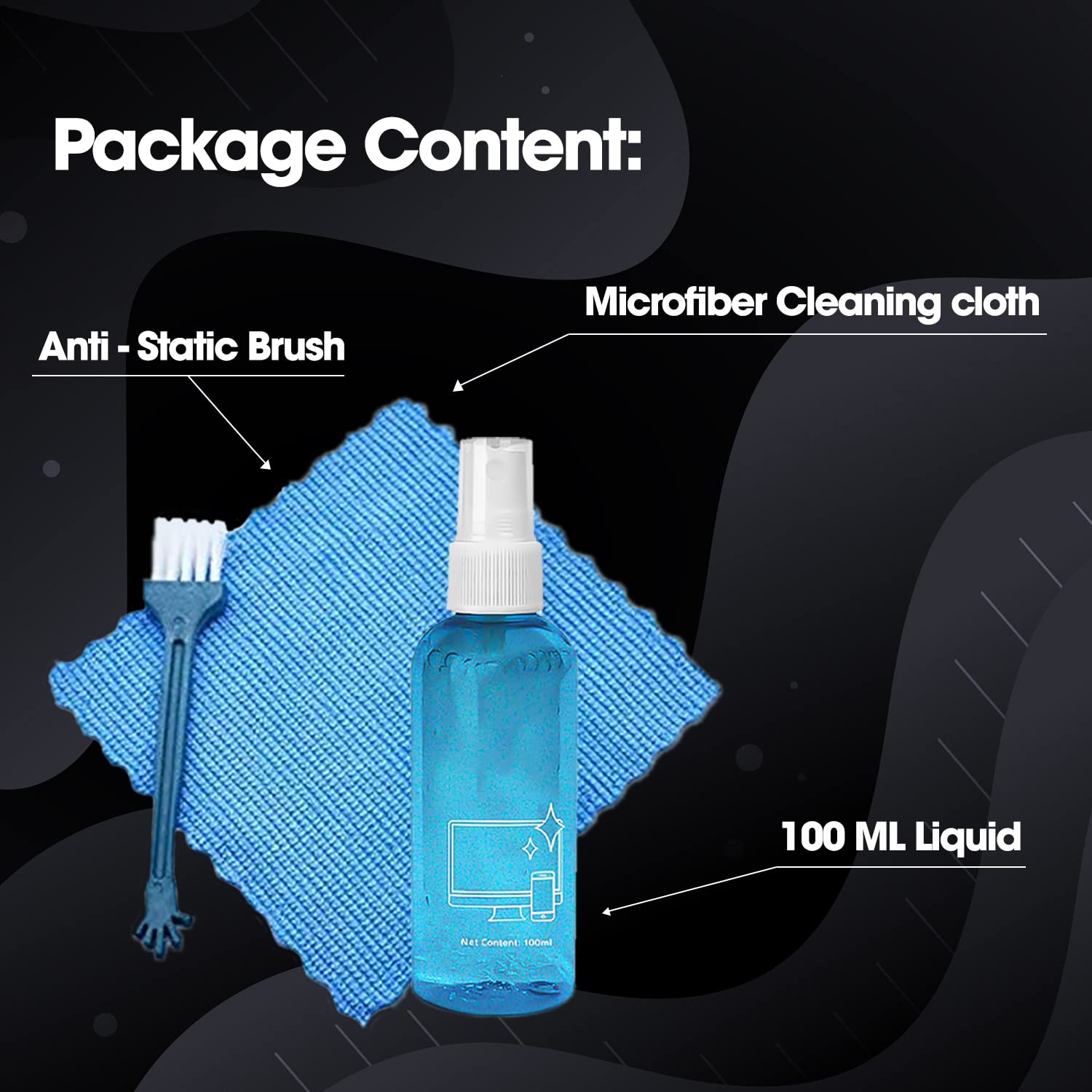 Sounce 3 in 1 Cleaning Set for Screen PC, Laptops, Monitors, Mobiles