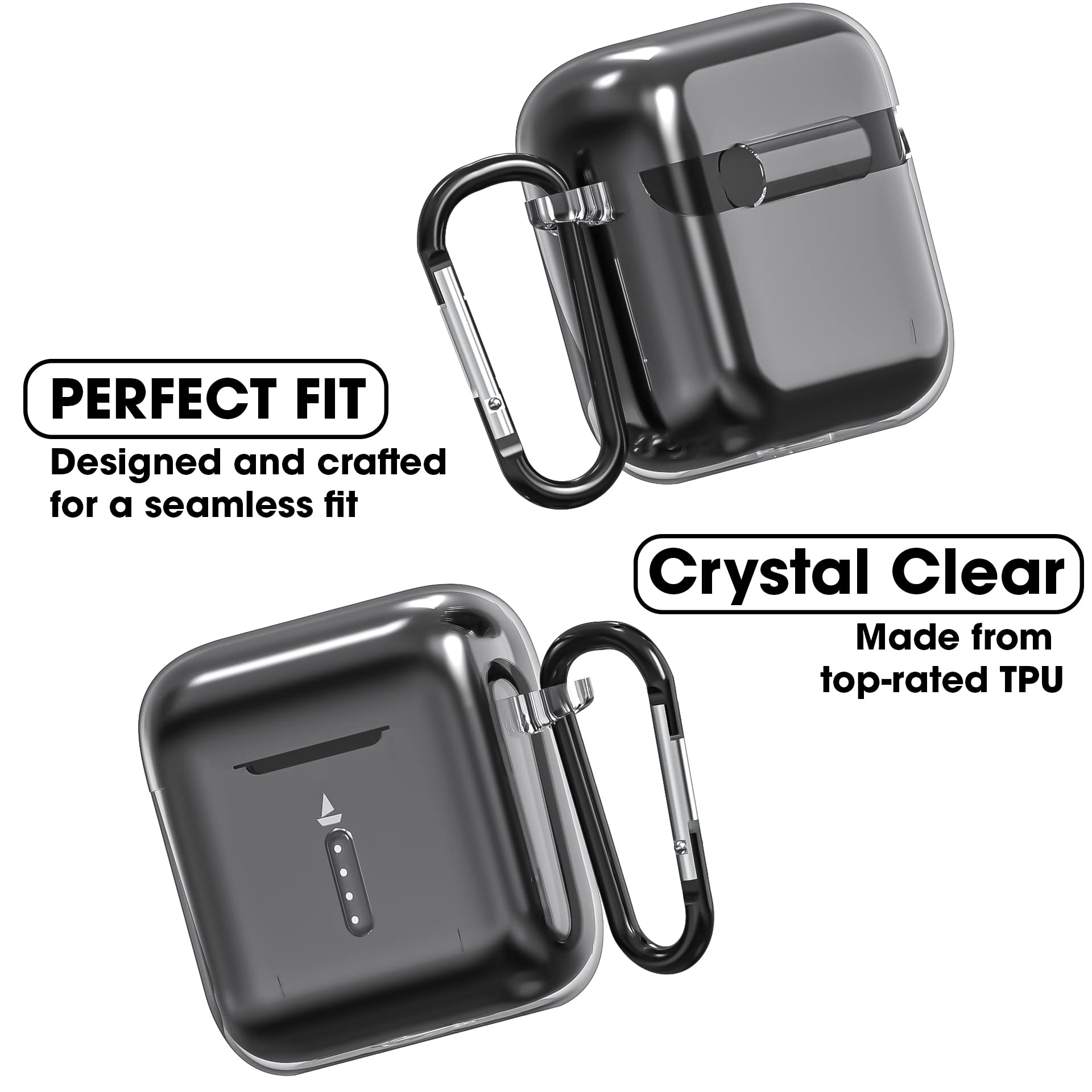 Sounce Compatible with Boat Airdopes 141, Soft Silicone Skin Case Cover Shock-Absorbing Protective Case with Keychain [Front LED Visible]