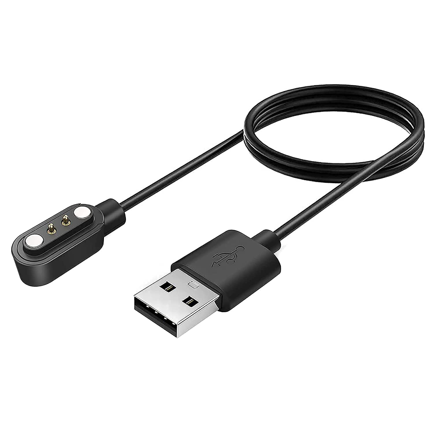 Sounce 2 Pin Magnetic Replacement Charging Cable for Smart Watch, Fitness Band Charging Cable for W26 W26+ W26m W55+ & Support All 2 Pin Watch (Cable Only)