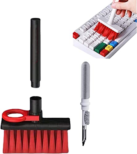 Sounce Cleaning Soft Brush Keyboard Cleaner 5-in-1 Multi-Function Computer Cleaning Tools Kit Corner Gap Duster Keycap Puller for Bluetooth Earphones Lego Laptop AirPods Pro Camera Lens
