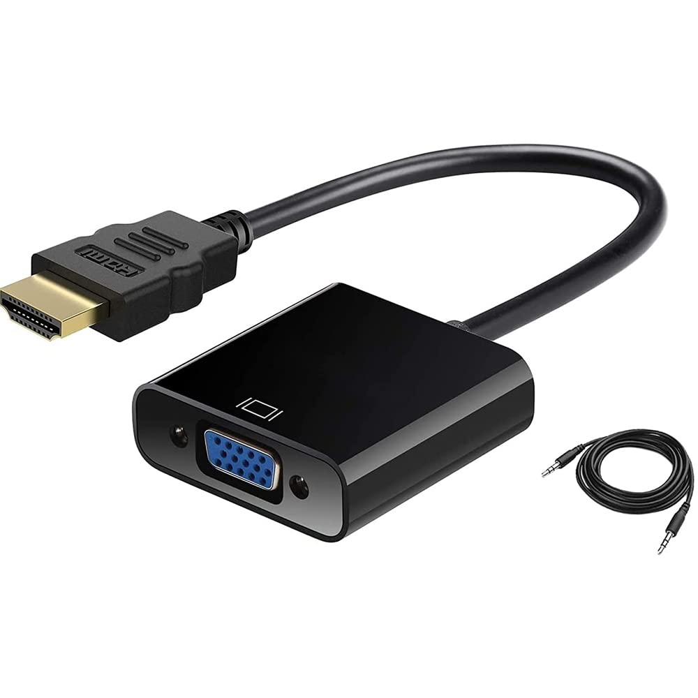 Sounce HDMI to VGA Adapter with Audio | Full HD Video Converter Cable