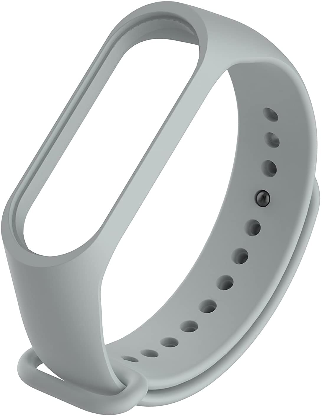 Sounce Silicone Adjustable Watch Band Strap For Xiaomi Mi Band 3/ Mi Band 4 (Not Compatible For Mi Band 1/2) (Grey)