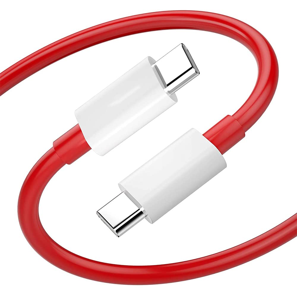 Sounce Type-C to Type-C Cable 65W Compatible with OnePlus 9 Pro 9 8T Fast Charging Cable 6.5A Warp Charge USB C to USB C Cable, 1 mtr Super Fast Charging Cord Compatible with S21 S21 Ultra Fold 3
