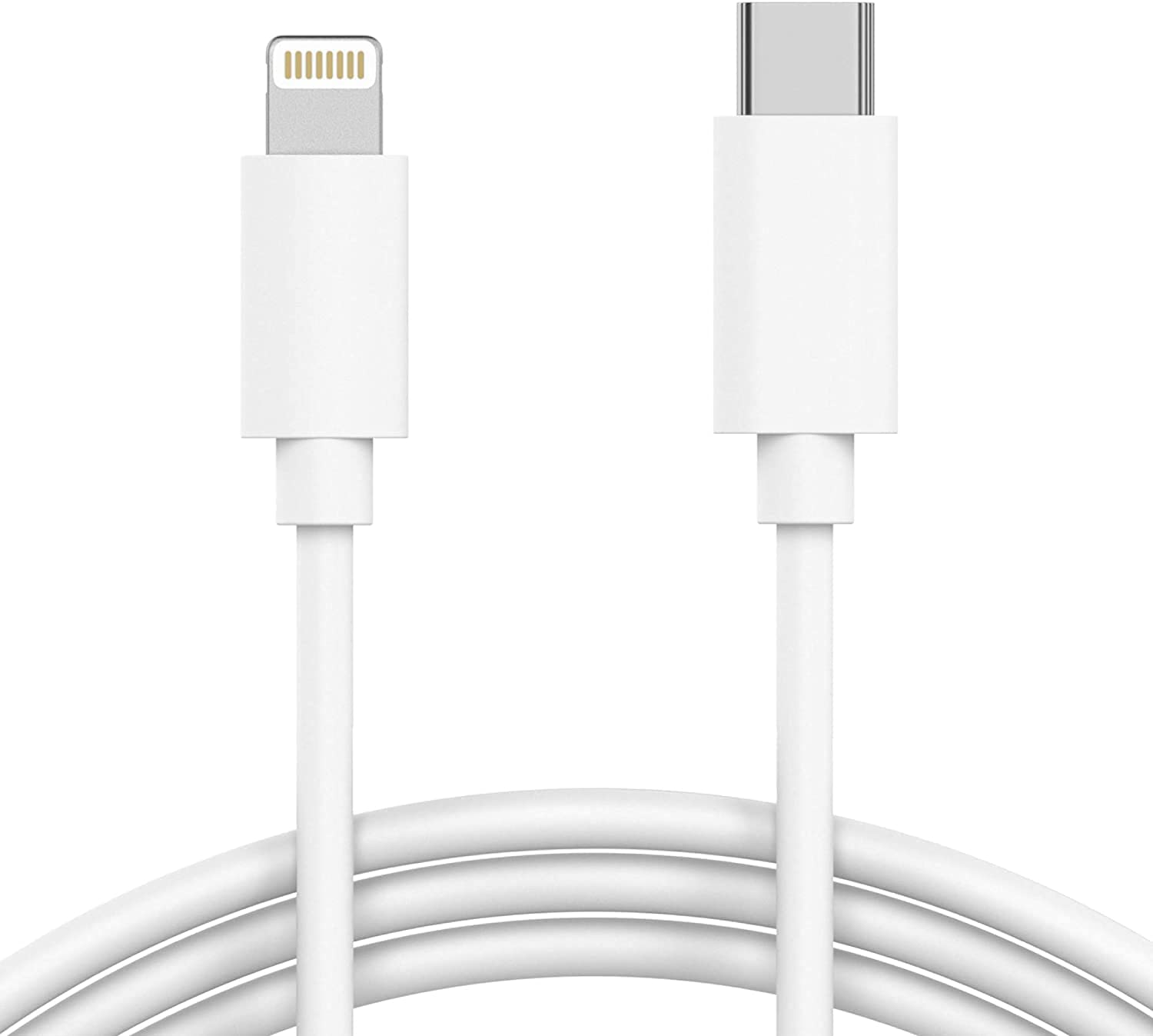 Sounce Type C to 8-Pin USB Cable Phone Fast Charger Cable USB-C Power Delivery Charging Cord for Phone 13/12/12 PRO Max/12 Mini/11/11PRO/XS/Max/XR/X/8/8Plus/Pad, White