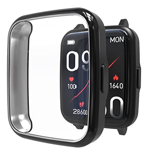Sounce Watch Case Compatible for Fire-Boltt Ninja 3 Tempered Glass Screen Protector,HD Clear Touch Sensitive Ultra Thin PET Protective Cover