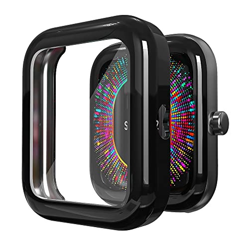 Sounce Watch Case Cover Compatible for Fire-Boltt Dazzle Tempered Glass Screen Protector,HD Clear Touch Sensitive Ultra Thin PET Protective Cover