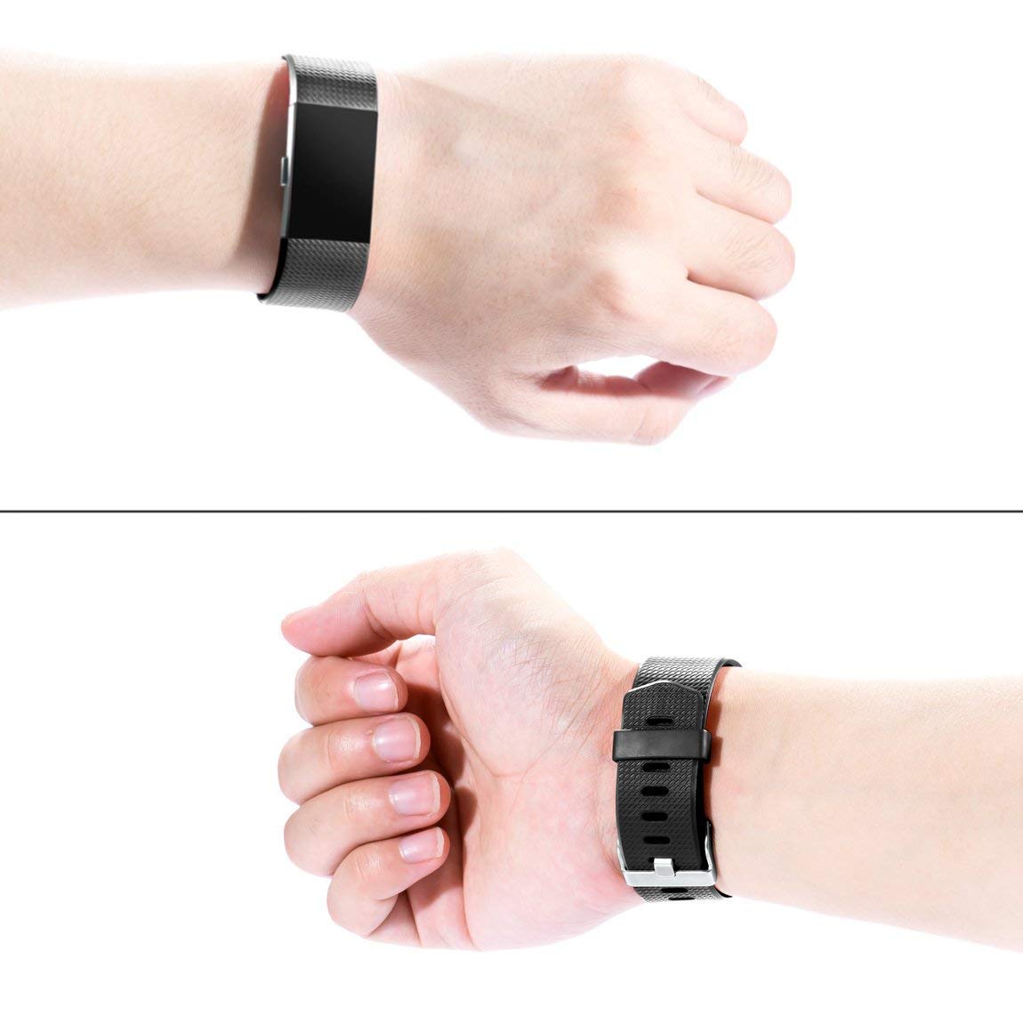Sounce Pack of 3 Belts/Straps Compatible for Fitbit Charge2 Bands Wristband Straps (3 Units) Large